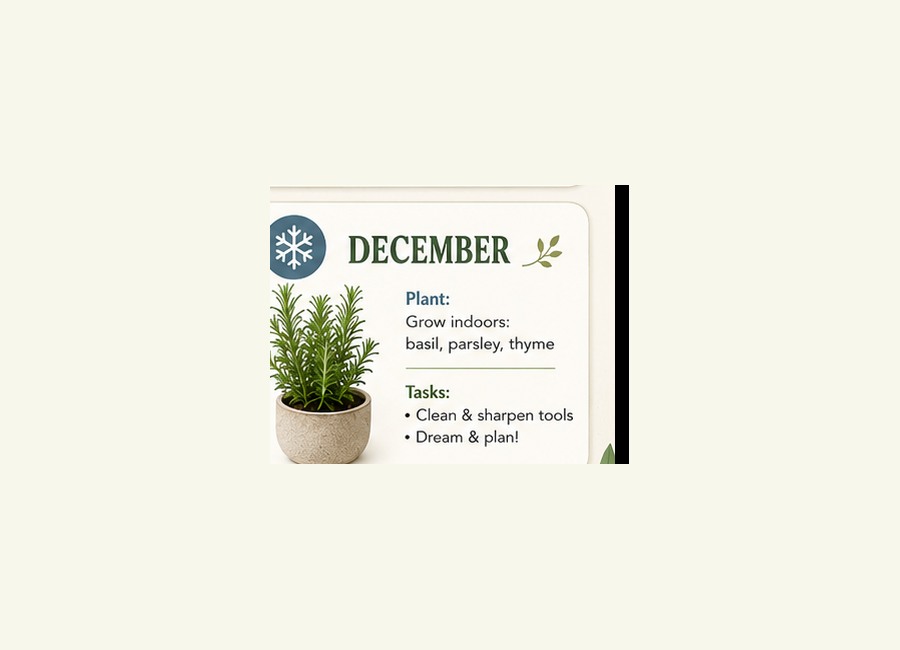 AtHomeGrower calendar card for December