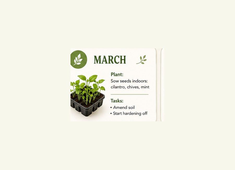 AtHomeGrower calendar card for March