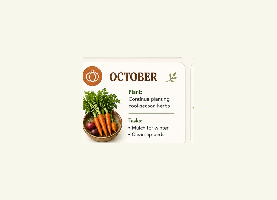 AtHomeGrower calendar card for October
