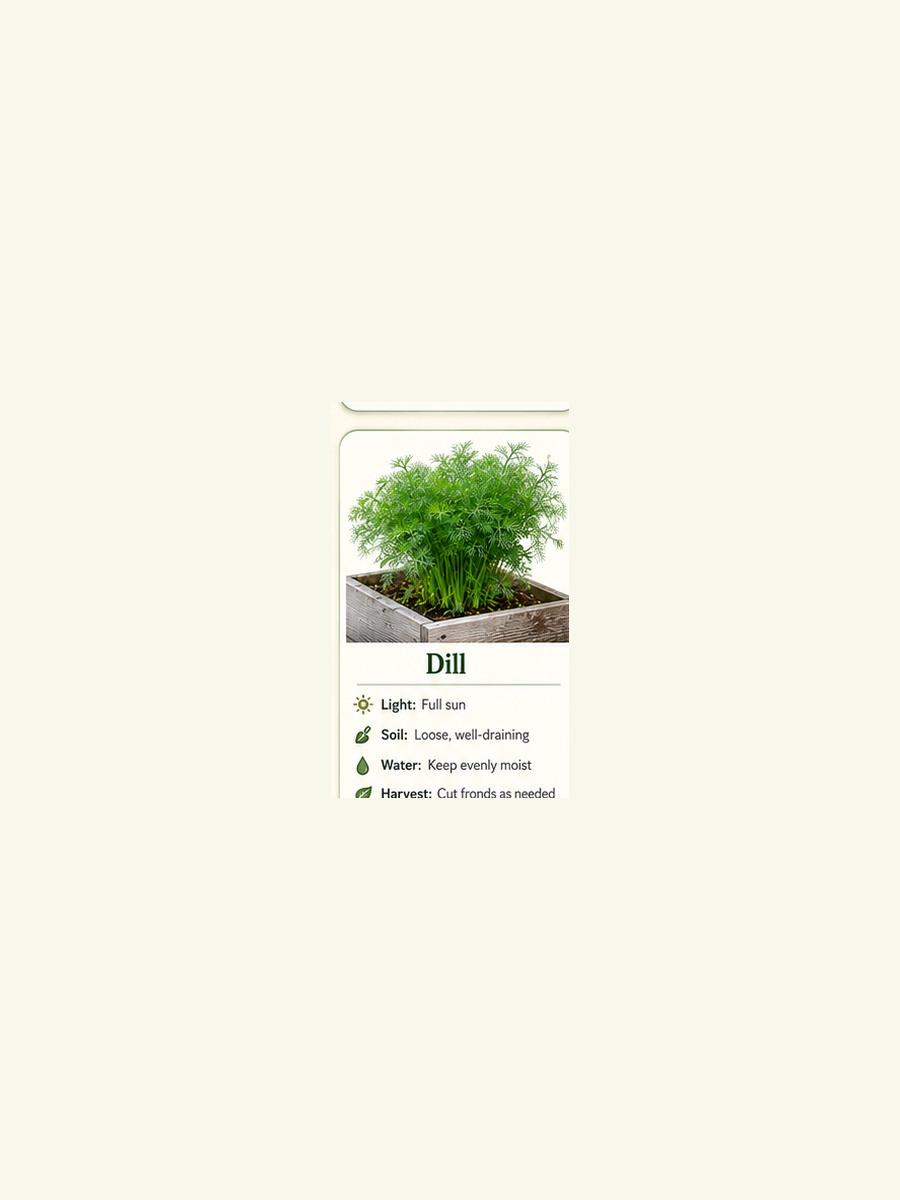 AtHomeGrower card for Dill