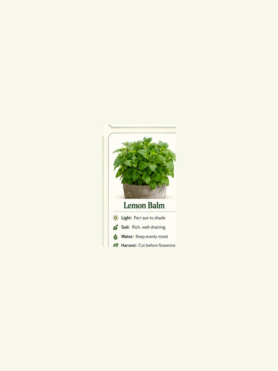 AtHomeGrower card for Lemon Balm