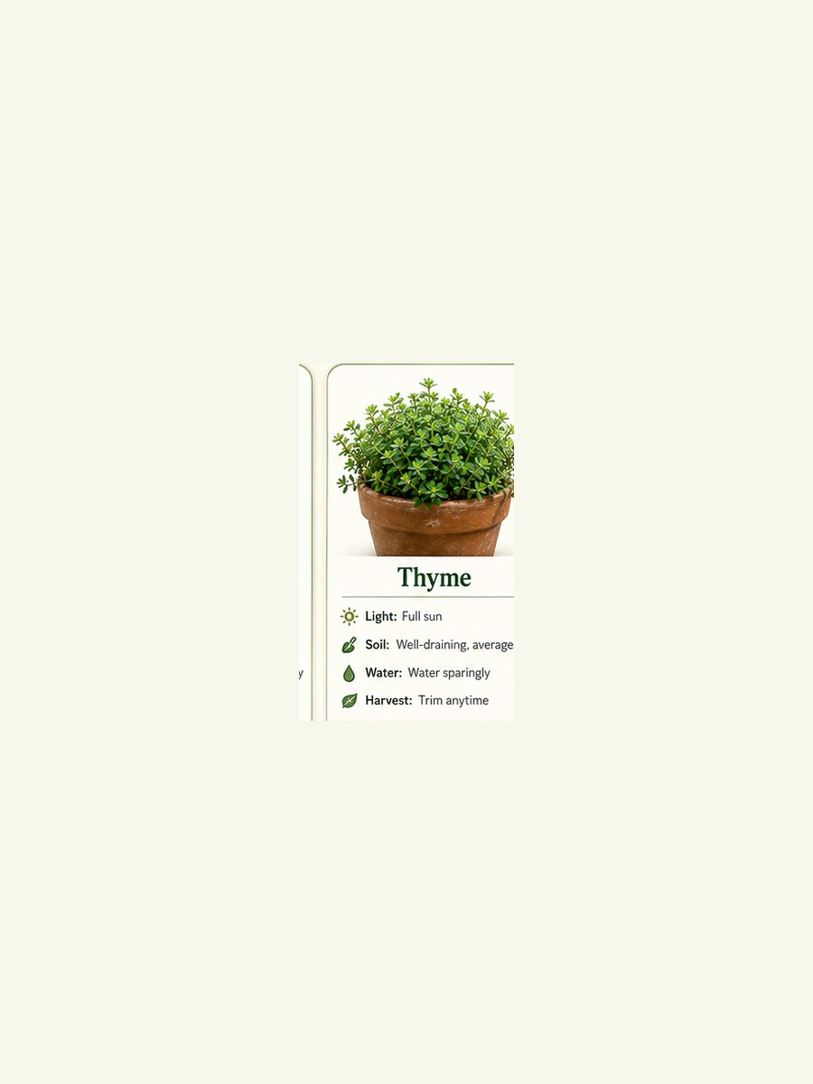 AtHomeGrower card for Thyme