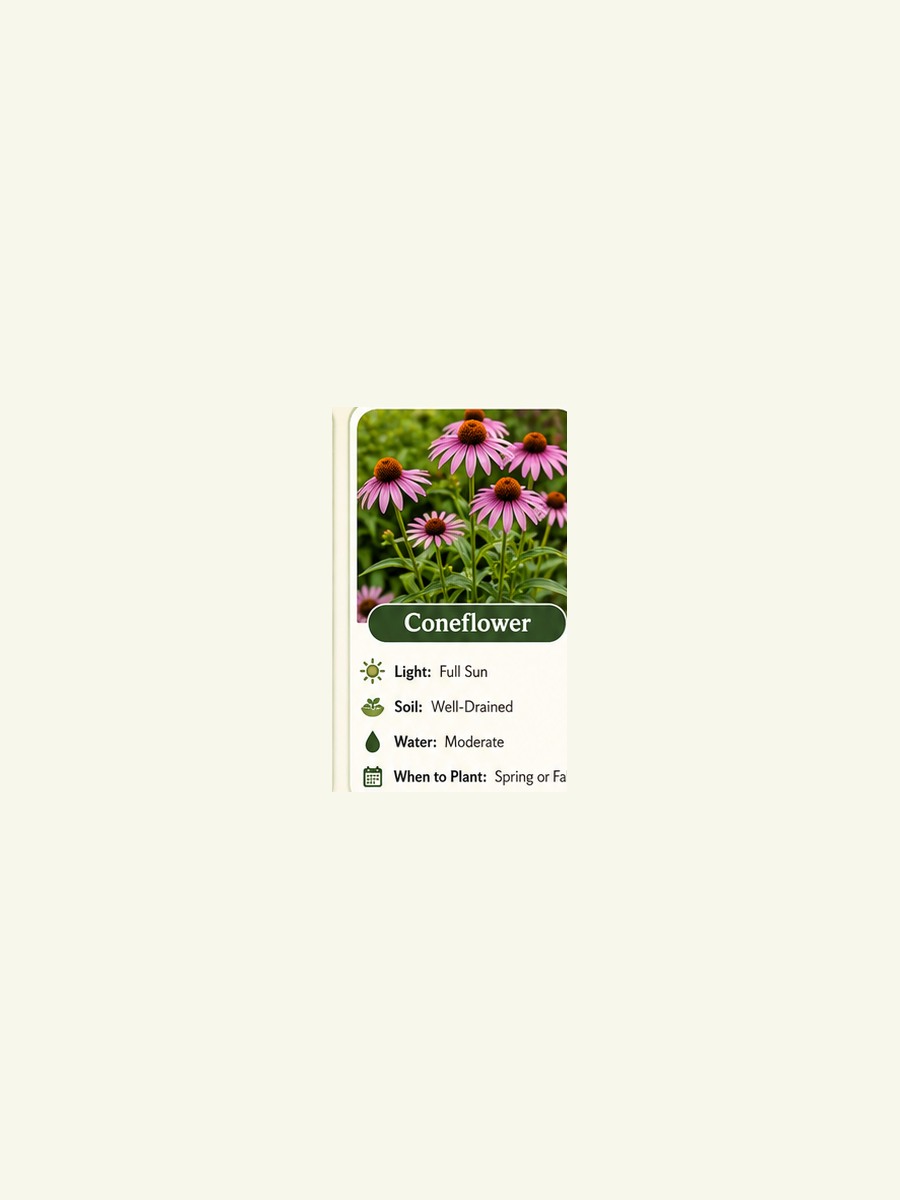 AtHomeGrower card for Coneflower