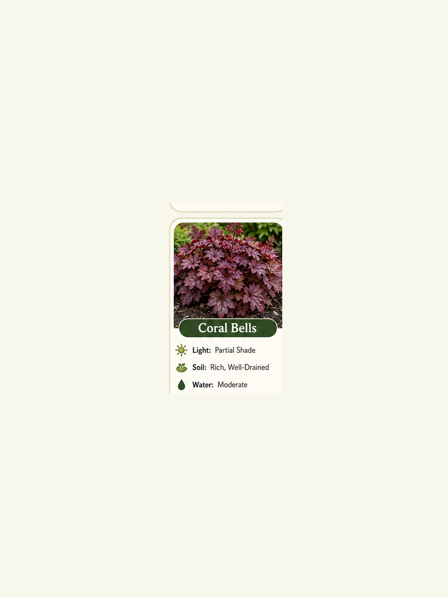AtHomeGrower card for Coral Bells