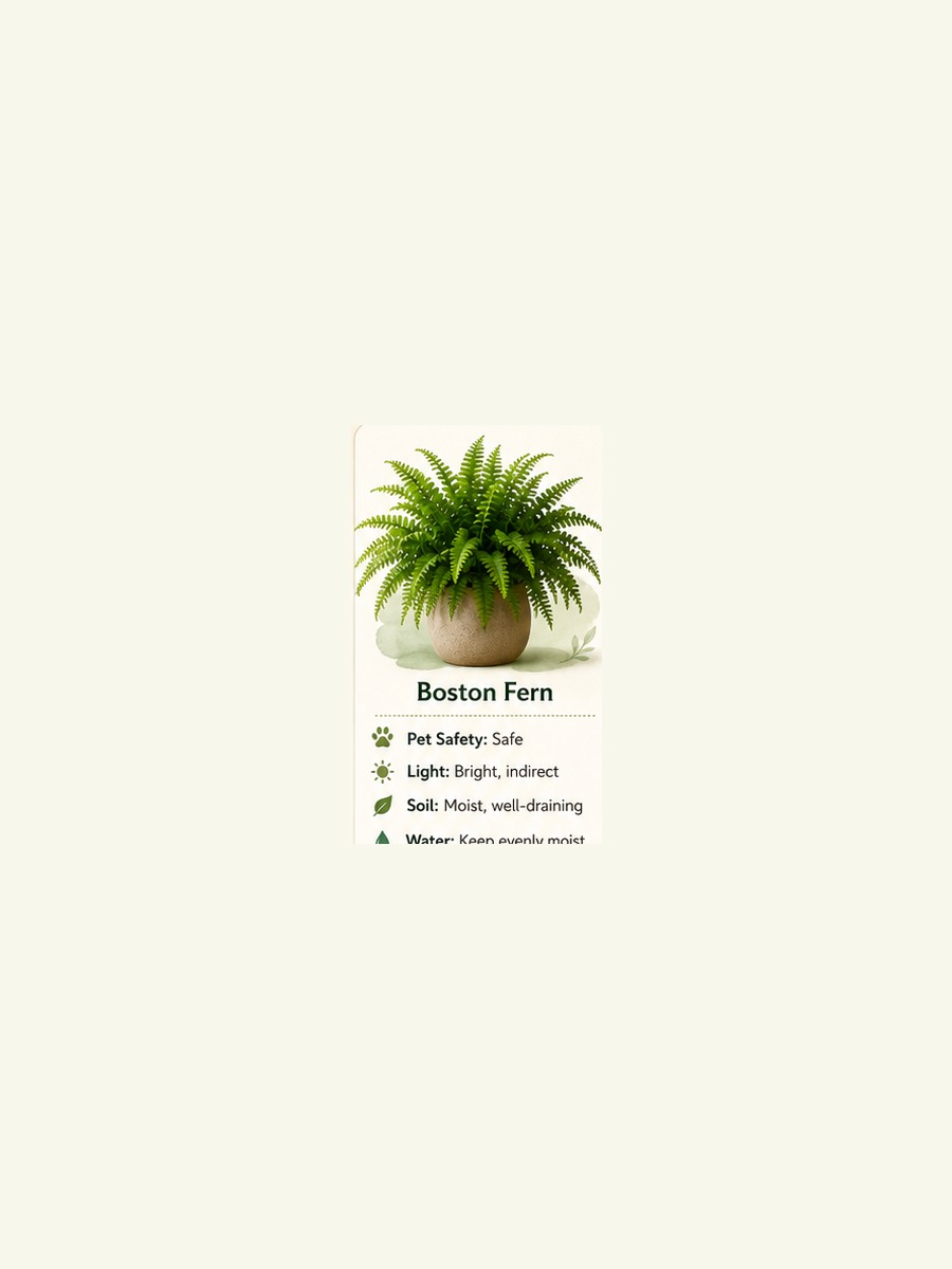 AtHomeGrower card for Boston Fern