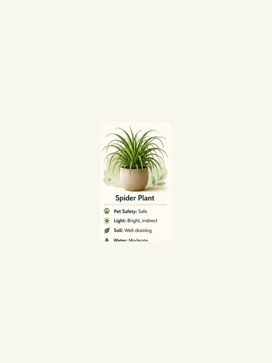 AtHomeGrower card for Spider Plant