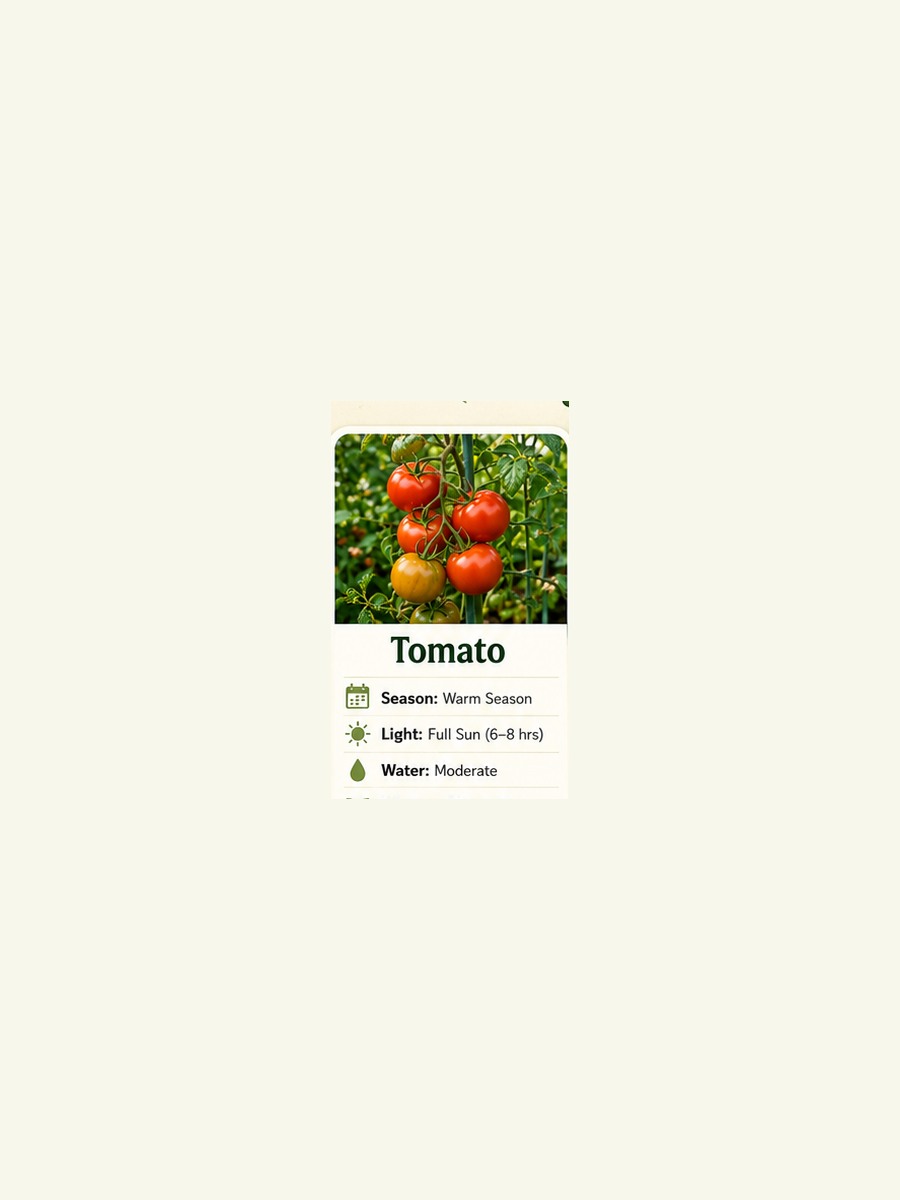 AtHomeGrower card for Tomato