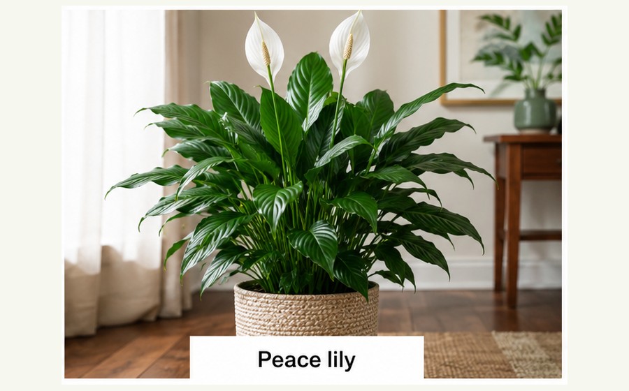 Generated photo-style card for Peace lily