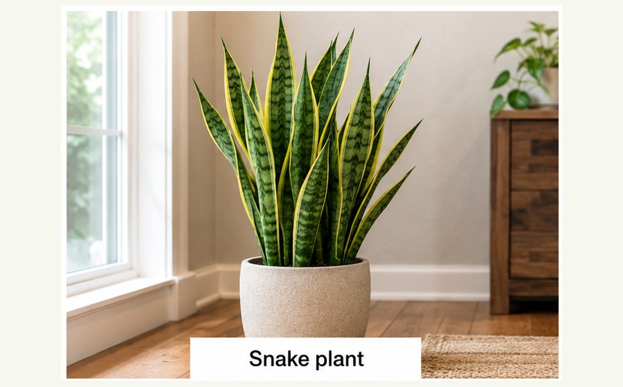 Generated photo-style card for Snake plant