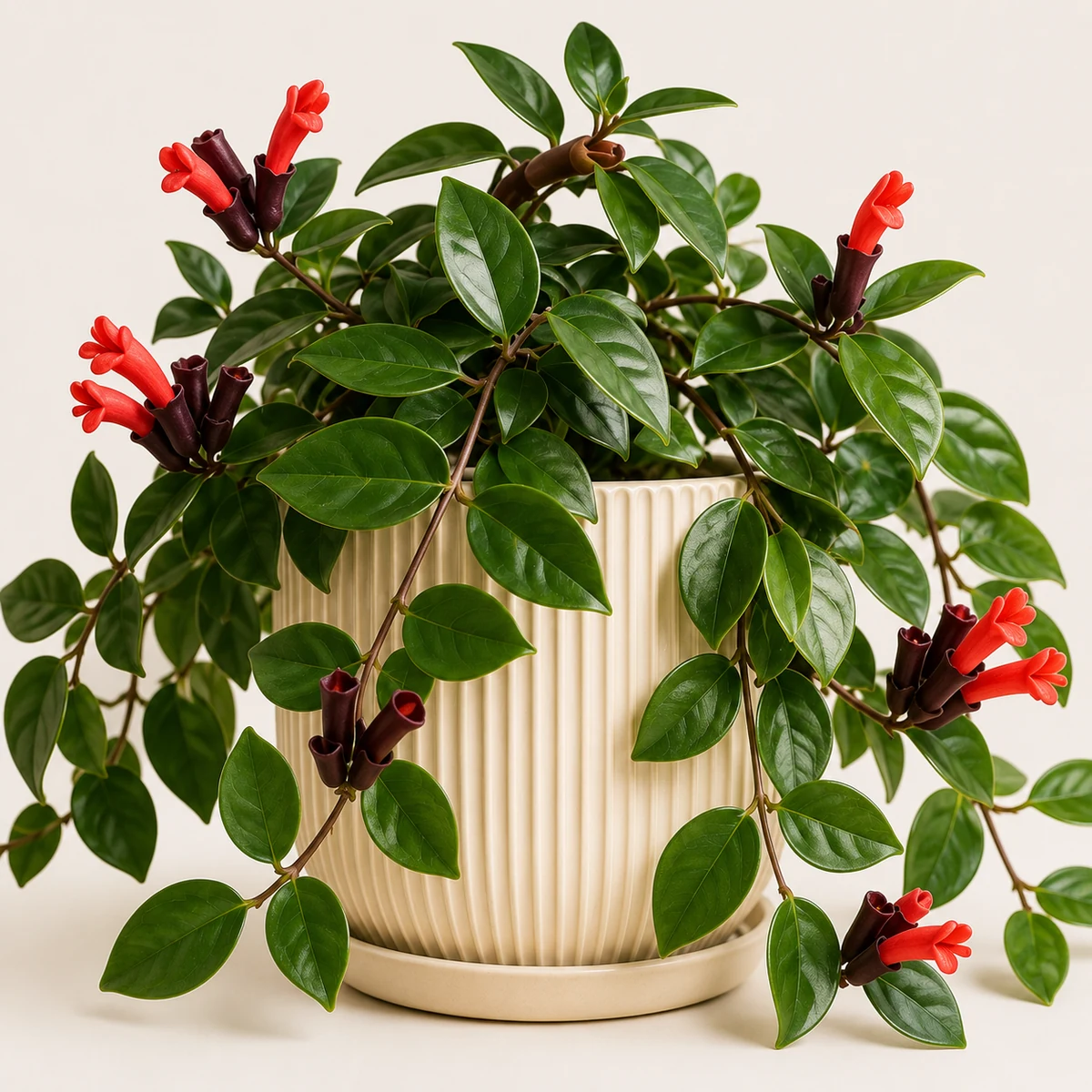 Lipstick Plant pet-friendly plant in a simple pot