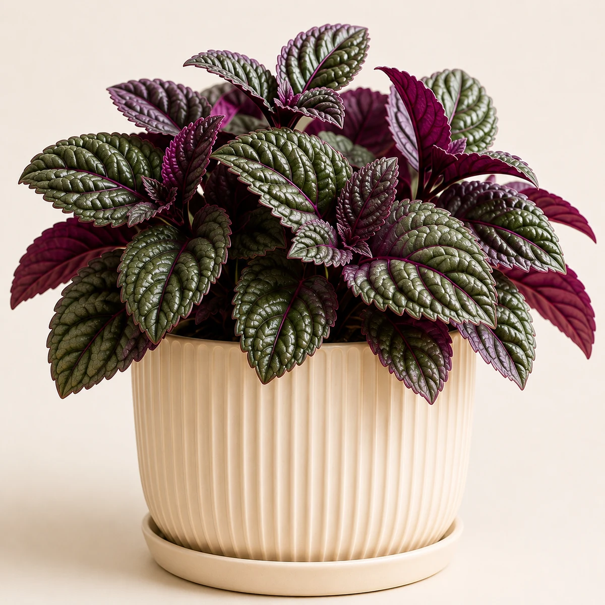 Purple Waffle Plant pet-friendly plant in a simple pot